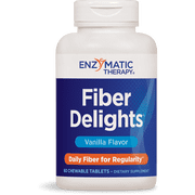 Enzymatic Therapy Fiber Delights Vanilla Flavor, 60 Chewables