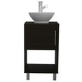 thumbnail image 1 of TUHOME Gouda 18" Single Bathroom Vanity  Engineered Wood Vanities in  Black, 1 of 7
