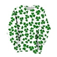 thumbnail image 2 of Pounoo St Patricks Day Long Sleeve Shirt for Women Shamrock Art Print Tops Fashion Comfortable Casual Saint Patricks Sweatshirt Gift, 2 of 6