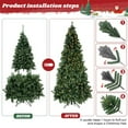 thumbnail image 4 of Slim Artificial Hinged Christmas Tree Skinny Corner Xmas Tree with 350 Incandescent Warm White Lights Prelighted Xmas Tree with Foldable Stand, Snow, 4 of 8