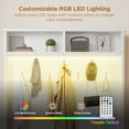 thumbnail image 2 of Noelse 71''H LED Hall Tree with Bench and Shoe Storage, Entryway Bench with Coat Rack, 7 Shoe Cubbies and Umbrella Holder, Mudroom, Hallway Storages Cabinet (White ), 2 of 8