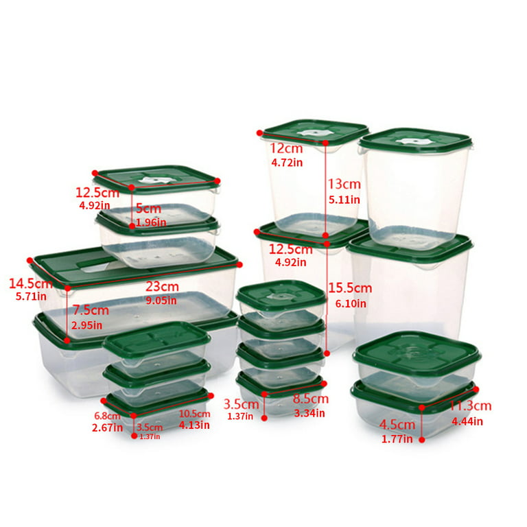 ODOMU 5 PCS Fridge Food Storage Container with Colander, Plastic