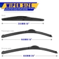 thumbnail image 2 of Set de recambio de limpiaparabrisas para Honda HRV HR-V 2016-2022, 2 of 8