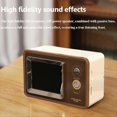 thumbnail image 4 of Retro Bluetooth Speaker Vintage Audio Sound System Brown, 4 of 5
