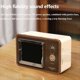 thumbnail image 4 of Retro Bluetooth Speaker Vintage Audio Sound System Brown, 4 of 5