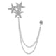 thumbnail image 3 of Paquete de 2-6 broches de estrella de cinco puntas con diamantes de imitación brillantes, insignia, broche elegante para hombre 2 piezas, 3 of 8