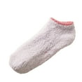 thumbnail image 4 of iHPH7 Slipper Socks for Women Soft Socks Women Socks Ankle Fuzzy Grippy Socks Woman Soft Socks for Women Fuzzy Fleece Socks Fuzzy Grip Socks for Women Light Violet One Size, 4 of 4
