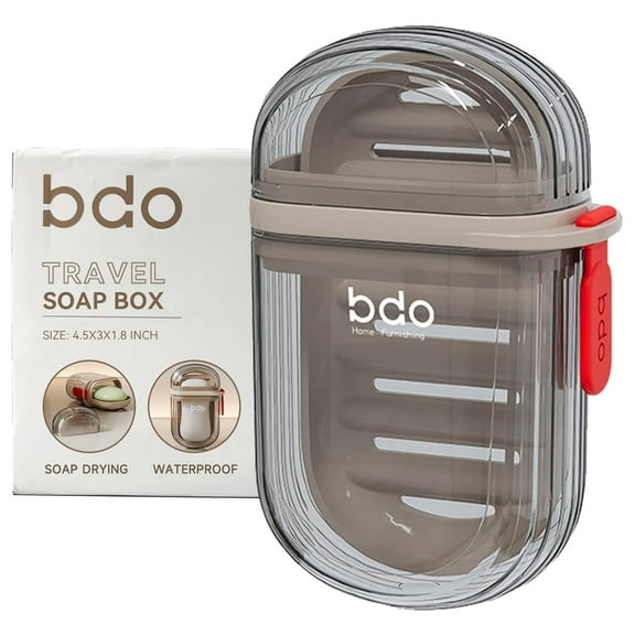 Travel Soap Holder with Lid - Draining Soap Box for Shower -Compact Travel Soap Case Leak-Proof Design for Camping, Hiking, Gym & Outdoor Use | Keeps Soap Dry & Hygienic