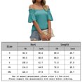 thumbnail image 2 of Camisa de viaje para mujer camiseta informal con cuello en V a la moda para ir de compras (verde oscuro S) FLhrweasw Para estrenar, 2 of 6