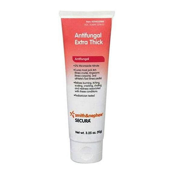 Secura Antifungal Greaseless Cream, 3.25 Oz., 2 Pack