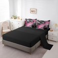 thumbnail image 5 of jejeloiu Oil Painting Ombre Twin Bedding Sets 7-Piece,Pink Geometric Stripes Bedding Comforter Set,Modern Abstract Minimalist Sheet Sets For Girl,Microfiber Room Decoration Reversible, 5 of 8