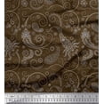 thumbnail image 1 of Soimoi Modal Satin Tissu Imprimé Floral & Paisley 1 Yard 42 Inch Wide, 1 of 3