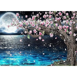 5D Diamond Painting Kits for Adults, Diamond Art Dotz Dots Kits for Adults, Paint  with Diamonds Full Drill Round Gem Art Painting Kit for Home Wall  Decoration (Full Moon on the Lake 