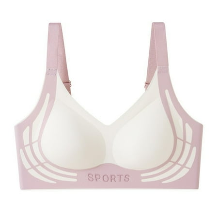Gvdentm Womens Bras Womens Bra Comfort Powerful Push-up Seamless Bra Smoothing No Underwire Anti Sagging Minimizer Bras for Women Light Pink S