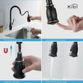 thumbnail image 3 of Kibi USA High Arc Pull Out Single Level Lead Free Brass Kitchen Faucet with Sprayer and Magnetic Docking Oil Rubbed Bronze Bronze Finish, 3 of 5