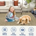 thumbnail image 7 of FairOnly 2'x6' Solid Beige Braided Print Runner Rugs for Hallway Washable Non Slip Entryway Laundry Runner Rugs Low Pile Indoor Floor Throw Rugs, 7 of 7