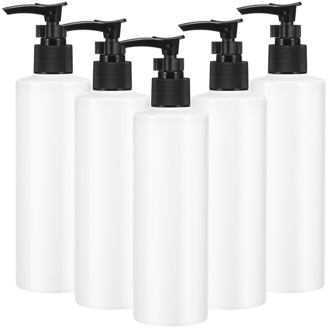 ORDDIART 5pcs Multi Purpose Lotion Container Travel Size With White Plastic For Trips