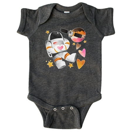 

Inktastic Astronaut Valentine Outer Space Hearts Gift Baby Boy or Baby Girl Bodysuit