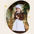 thumbnail image 5 of Mercatoo Prairie Dress Girls 𝗢ktoberfest 𝐂ostume Set Stage Performance Outfits with Apron and Bonnet Bavarian Village Clothes, 5 of 5