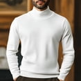 thumbnail image 4 of Men's Turtleneck Sweater Long Sleeve Ribbed Knit Pullover Slim Fit Casual Top, 4 of 5