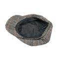 thumbnail image 4 of WITHMOONS Check Cotton Octagonal Hat Newsboy Beret Cap Baker Boy Flat Cap YZG0219 (Grey), 4 of 5