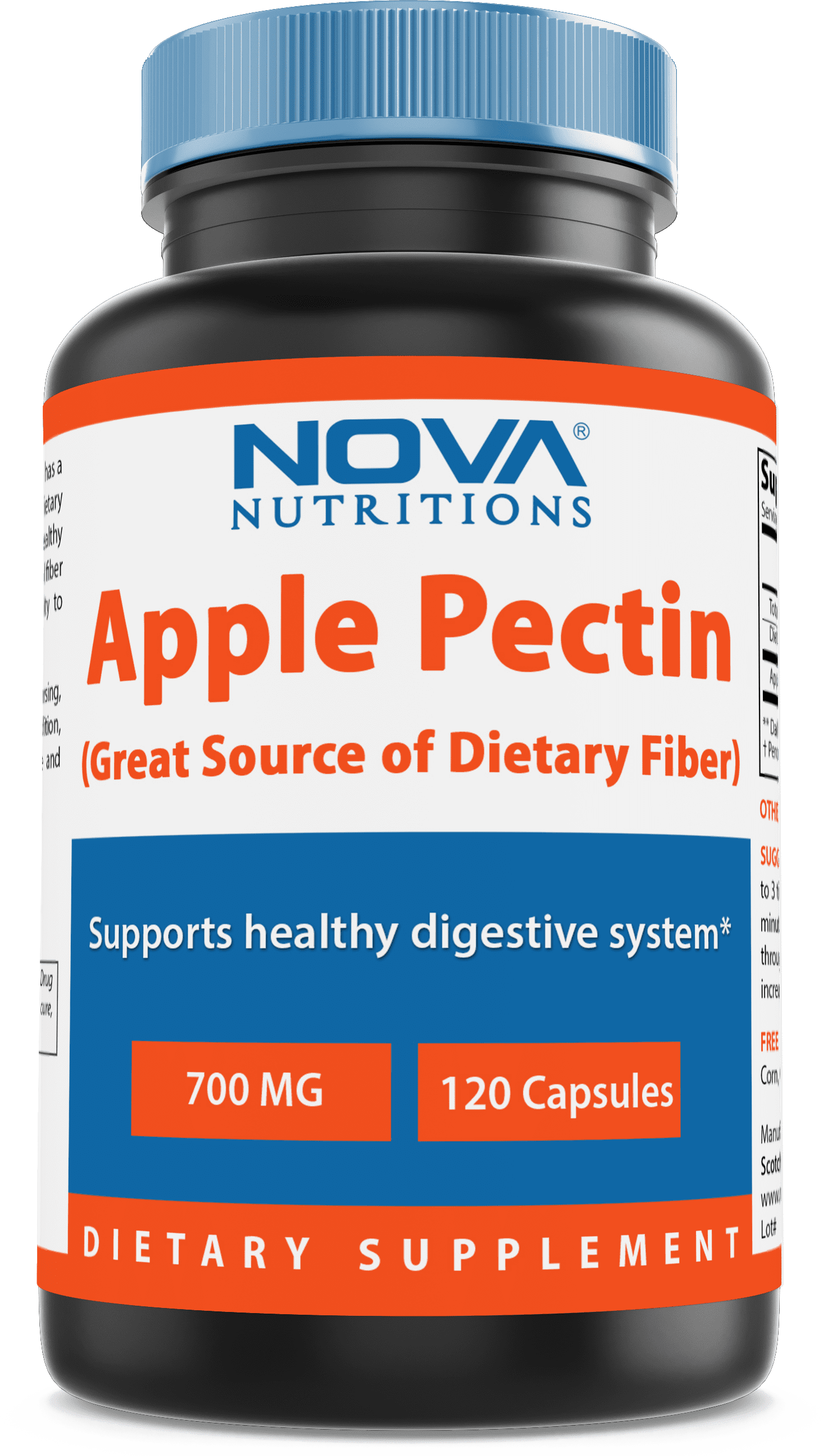 Nova Nutritions Apple Pectin 700 mg 120 Capsules