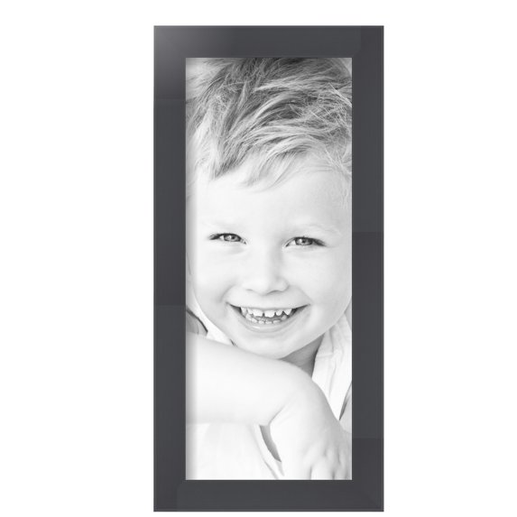 ArtToFrames 7" x 17" Cloudy Gray Picture Frame, 7x17 inch Gray MDF Poster Frame (WOM-5358), Pack