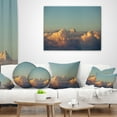 thumbnail image 3 of Designart Orange Clouds Colorful Sunset in Sky - Landscape Printed Throw Pillow - 16x16, 3 of 4