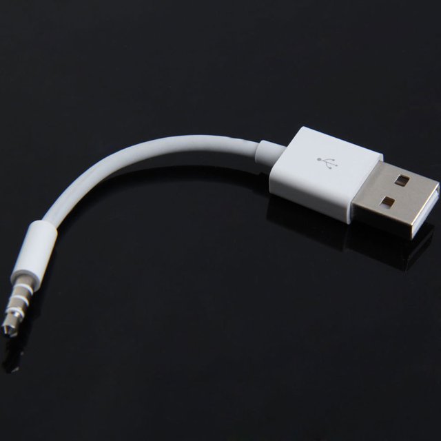 Cable de sincronización de datos USB de 35 mm para iPod Shuffle 3.° 4.° cargador Audio Gen