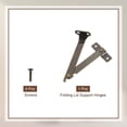 thumbnail image 3 of 3.4" Folding Lid Support Hinges, Lift Up Stay Hinge with Screws, Bronze, 3 of 7