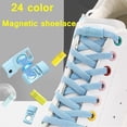 thumbnail image 2 of Juego de cordones magnéticos elásticos con cierre de Metal de uso rápido sin atar cordones planos para niños y adultos cordones perezosos zapatillas cuerdas para zapatosChina Gao Jinjia LED, 2 of 2