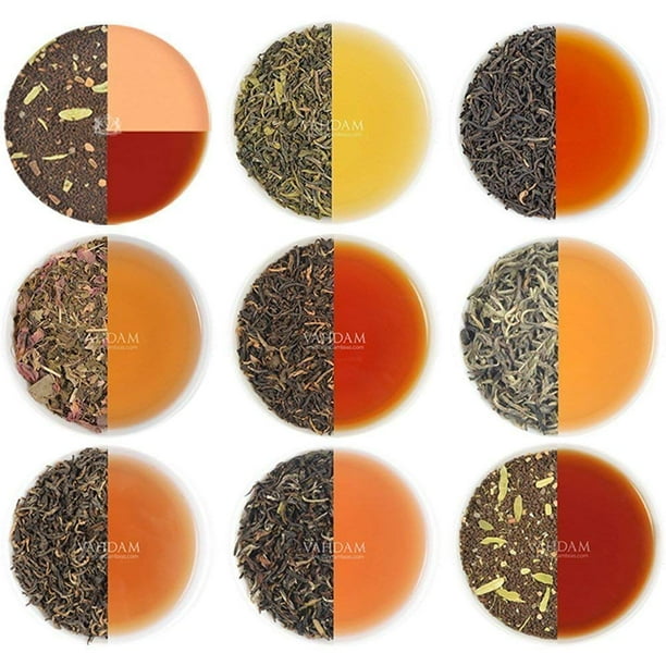VAHDAM, Assorted Tea Sampler, 10 Assorted Loose Leaf Teas