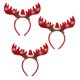 thumbnail image 1 of 3 piezas de diadema navideña para mascotas, diadema navideña con astas de reno, 1 of 5