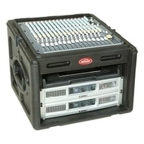 SKB Roto Rack/Mixer Console, 10U Slanted Rackmount on top, 6U Rackmount in Front