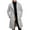 Gray, variant on Mens Trench Coat Slim Fit Notched Collar Fall Winter Single Breasted Pea Coat Warm Soft Overcoat