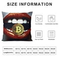 thumbnail image 5 of COMIO  Fashion Black Red Decorative Throw Pillow Covers, Red and Black Lips Room Decor, Burning Dollar Money Square Pillowcases for Women Girls Sofa Bedroom Living Room, 5 of 5
