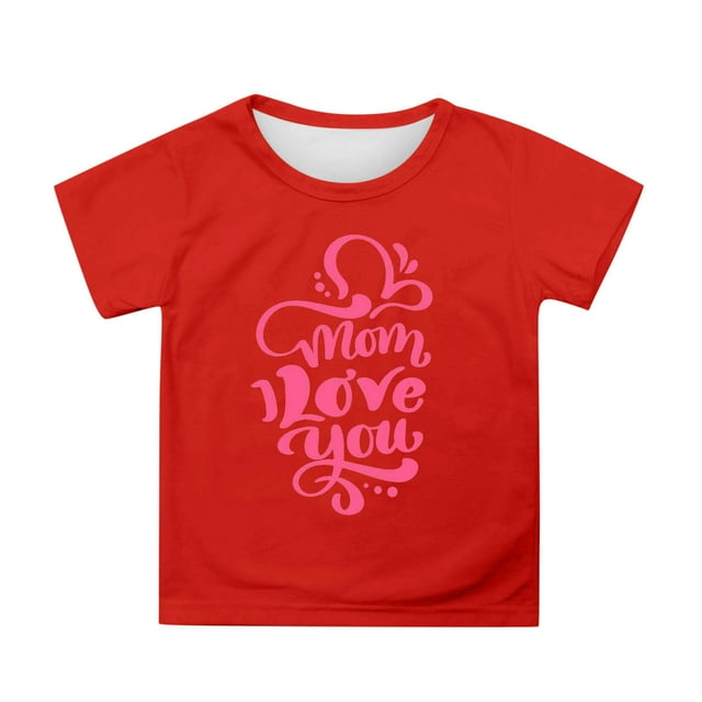 Bouquet Cute Printed Girls' Solid Color Casual Top