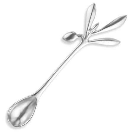 Decorative Silverplate Spoon - Blue Leaves