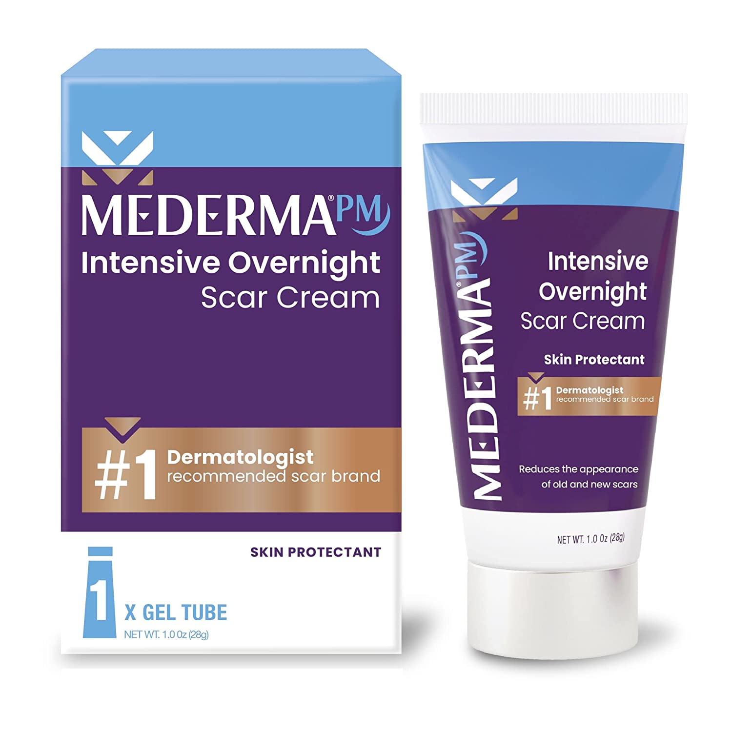 Mederma PM Intensive Overnight Scar Cream 1.0 oz (28g) Advanced Scar