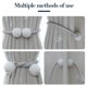 thumbnail image 3 of Magnetic Curtain Tieback Clips 4 Pieces Curtain Rope Buckles Tieback Binding For Home Office Window Decoration-grey, 3 of 5