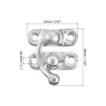 thumbnail image 2 of Uxcell 6 Pack Vintage Lock Clasp, 23 x 26mm Mini Swing Arm Left Clasp Latch, Silver, 2 of 5