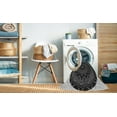 thumbnail image 2 of Ahgly Company Machine Washable Indoor Round Transitional Charcoal Black Area Rugs, 3' Round, 2 of 7