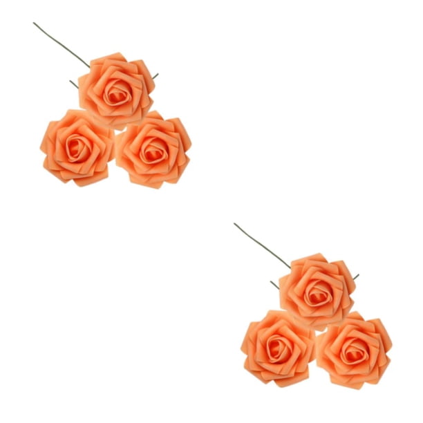 Flores Artificiales Advancent 50 Piezas Rosa Blanco Amarillo Naranja Verde Oscuro