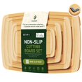 thumbnail image 1 of Juego de tablas de cortar Socisen Bamboo con patas antideslizantes, 4 tamaños, 1 of 8