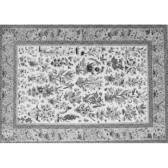 Ahgly Company Indoor Rectangle Persian Gray Traditional Area Rugs, 2' x 4'