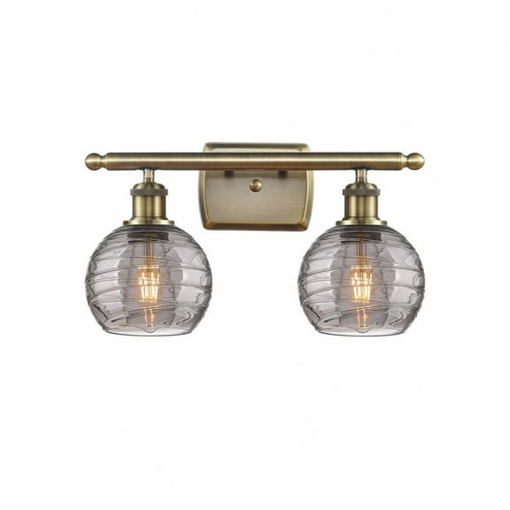 Innovations Lighting - Athens Deco Swirl - 2 Light Bath Vanity In Industrial