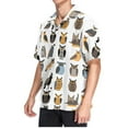 thumbnail image 2 of joogoo Men's Hawaiian Shirt Owl Pattern Short Sleeve Casual Button Down Shirts M, 2 of 6