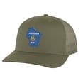 thumbnail image 6 of Wisconsin Trucker Hat - Embroidered State Flag Design - Badger State Wisconsin Cap Snapback (Black), 6 of 9
