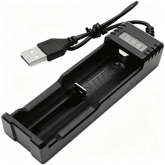 XUBIYM Adjustable Battery Charger with Usb Smart Universal 1-Bay Charger Universal Lithium 18650 Battery Charger for 3.7V Li-Ion 10440 14500 16340 16650 14650 13350 18500 18650