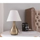 Inroom Meubles Designs L1041 Lampe de Table - Or Brossé & Abat-Jour Blanc&44; 13 x 8 x 8 Po. – image 1 sur 1